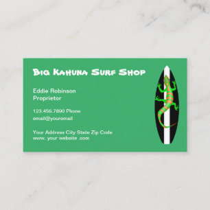 Carte De Visite Magasin de surf de style hawaïen