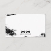 Carte De Visite Magasin de tatouage de dragon noir et blanc élégan (Dos)