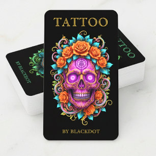 Carte De Visite Magasin de Tatouage Professionnel Tatouage de Crân