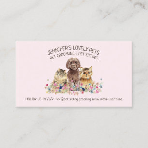 Carte De Visite Magasin de toilettage pour chiens et chats garde d