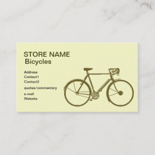 Carte De Visite Magasin de vélos