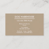 Carte De Visite Magasin de vente au détail de chiens (Dos)