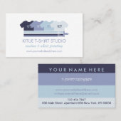 Carte De Visite Magasin de vêtements bleus Impression à la demande (Devant / Derrière)