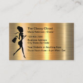 Carte De Visite Magasin de vêtements de mode féminin classique (Devant)