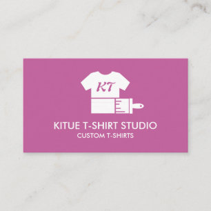 Carte De Visite Magasin de vêtements personnalisés rose Logo de ch