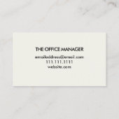 Carte De Visite Magasin de vêtements rustiques (Dos)