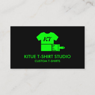 Carte De Visite Magasin de vêtements sur mesure néon vert
