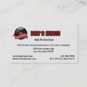 Carte De Visite Magasin d'enregistrements (Devant)