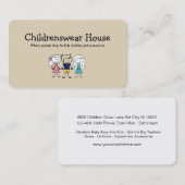 Carte De Visite Magasin d'habillement d'enfants (Devant / Derrière)