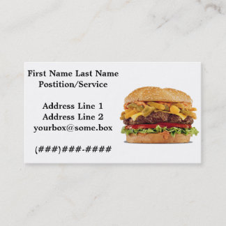 Carte De Visite Magasin d'hamburger