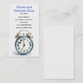 Carte De Visite magasin d'horloges et de montres (Devant / Derrière)
