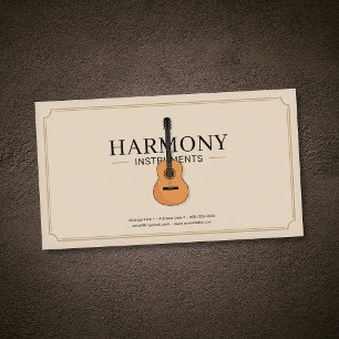 Carte De Visite Magasin d'instruments de musique - Guitare acousti