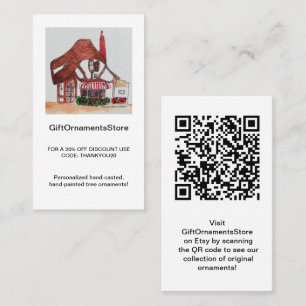 Carte De Visite Magasin d'ornements de cadeaux