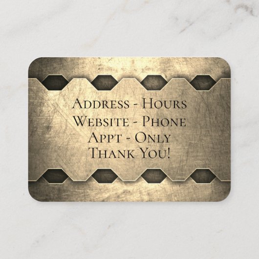 Carte De Visite Magasin fait sur commande de cycle (Dos)