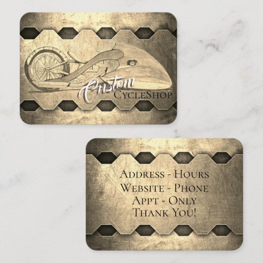 Carte De Visite Magasin fait sur commande de cycle (Devant / Derrière)