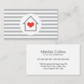 Carte De Visite Magasin immobilier de maison décorateur d'intérieu (Devant / Derrière)