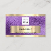 Carte De Visite Magasiner CODE QR Logo rose métallique (Devant)