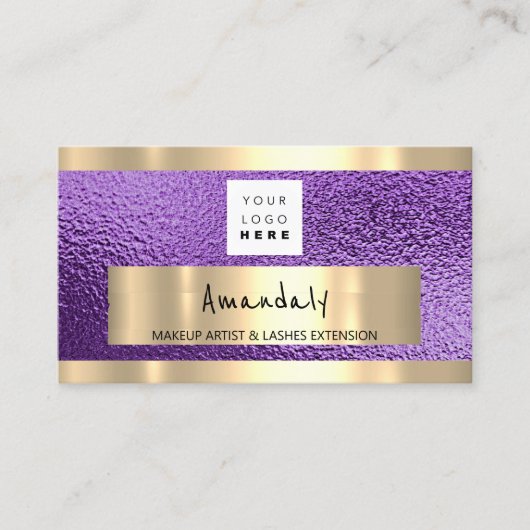 Carte De Visite Magasiner CODE QR Logo rose métallique (Devant)