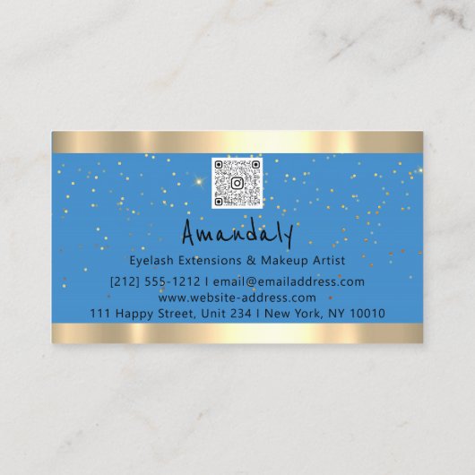 Carte De Visite Magasinez QR CODE Logo Bleu Lumière Et Étoiles (Dos)