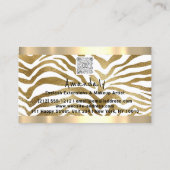 Carte De Visite Magasinez QR CODE Logo Métallic Or, Blanc (Dos)