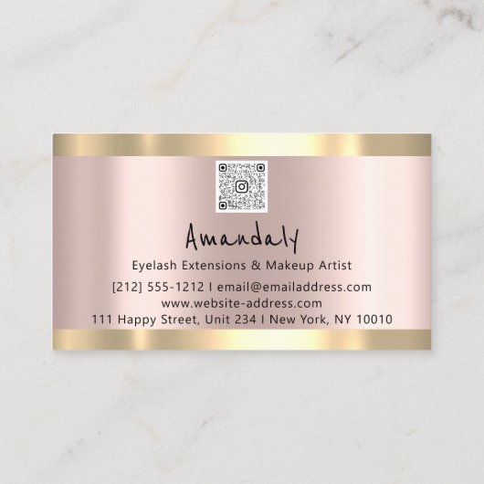 Carte De Visite Magasinez QR CODE Logo rose (Dos)