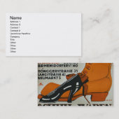 Carte De Visite "Magasins de chaussure", Zurich (litho de couleur) (Devant / Derrière)