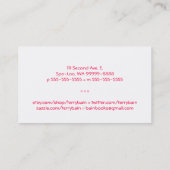 Carte De Visite Magasins de tache d'E Kawaii (Dos)