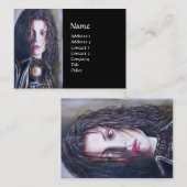 Carte De Visite MAGDALEN noir blanc jaune (Devant / Derrière)