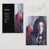 Carte De Visite MAGDALEN noir blanc rouge jaune (Devant / Derrière)