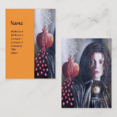 Carte De Visite MAGDALEN, orange jaune (Devant / Derrière)