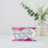 Carte De Visite Magenta Agate Silver Glam Stylist Appointment (Debout devant)