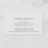 Carte De Visite Magenta Agate Silver Glitter Luxury Stylist (Dos)