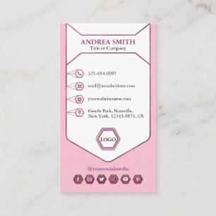 Carte De Visite Magenta & Baby Pink moderne Professional Girly mig