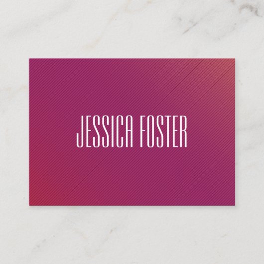 Carte De Visite Magenta chic minimaliste (Devant)