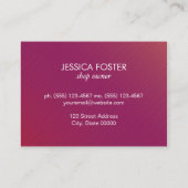 Carte De Visite Magenta chic minimaliste (Dos)