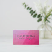 Carte De Visite Magenta géométrique (Debout devant)