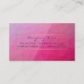 Carte De Visite Magenta géométrique (Dos)