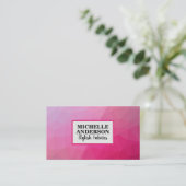 Carte De Visite Magenta géométrique (Debout devant)