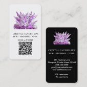 Carte De Visite *~* Magenta Magenta QR Crystal Sparkling (Devant / Derrière)