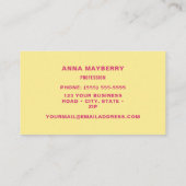 Carte De Visite Magenta Minimaliste (Dos)