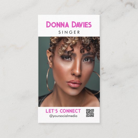 Carte De Visite Magenta Nom Modèle Actrice Chanteuse Capture d'écr (Devant)