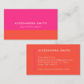 Carte de visite Magenta Orange (Devant / Derrière)