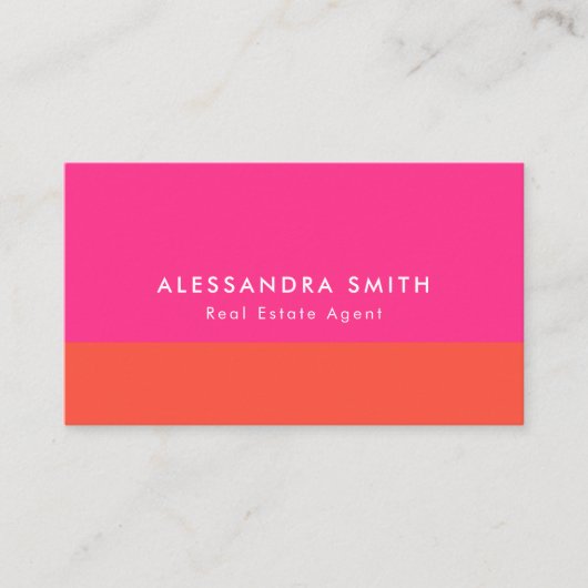 Carte de visite Magenta Orange (Devant)