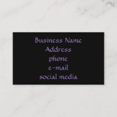 Carte De Visite Magenta Purple bleu jaune Hydrangeas fleurs (Dos)