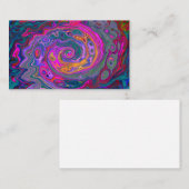 Carte De Visite Magenta rétro, Verte et Orange Abstrait (Devant / Derrière)