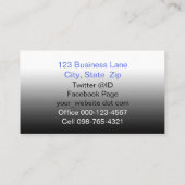 Carte De Visite Magenta Rêvé Et Balayage Bleu (Dos)