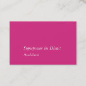 Carte de visite magenta rose blanc (Devant)