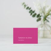 Carte de visite magenta rose blanc (Debout devant)