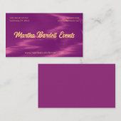 Carte De Visite Magenta Shimmer Event Planner Stylist (Devant / Derrière)