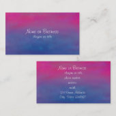 Carte De Visite Magenta Sky Abstract Design (Devant / Derrière)